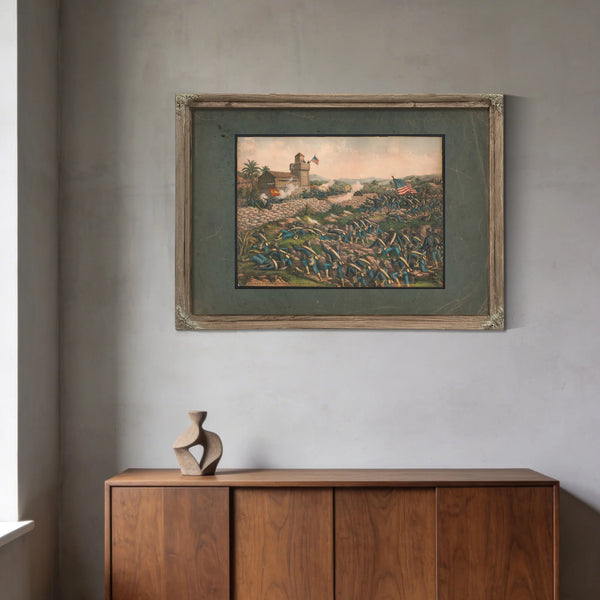 Charge of the 24th and 25th Colored Infantry and Rescue of Rough Riders at S — Framed Wall Art Room View | Bella Frye