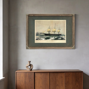 Clipper Ship Red Jacket_ in the Ice Off Cape Horn on Her Passage From Austra — Framed Wall Art Room View | Bella Frye