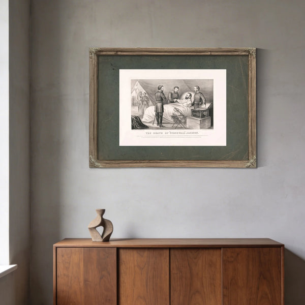 Death of Stonewall Jackson 1872 — Framed Wall Art Room View | Bella Frye