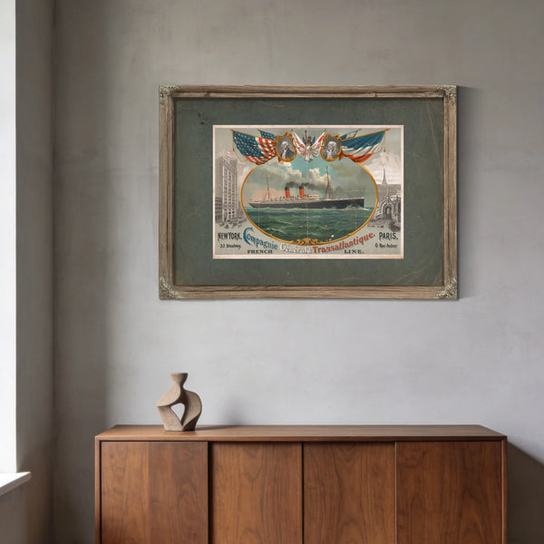 Compagnie Generale Transatlantique 19 — Framed Wall Art Room View | Bella Frye