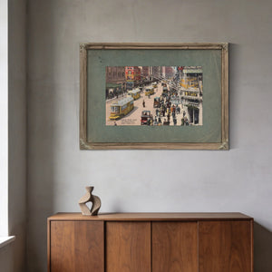 The Broadway Line Gilded Age Street Scene — Framed Wall Art Room View | Bella Frye