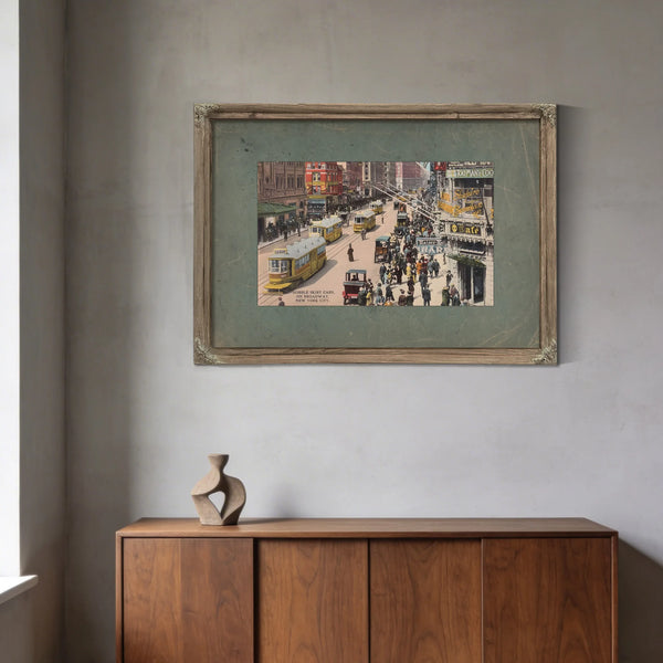 The Broadway Line Gilded Age Street Scene — Framed Wall Art Room View | Bella Frye
