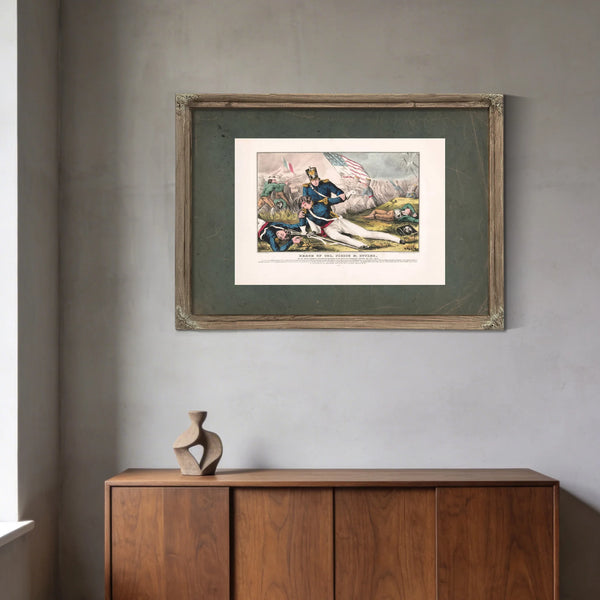 Death of Colonel Pierce M Butler of the South Carolina Palmetto Regiment at — Framed Wall Art Room View | Bella Frye
