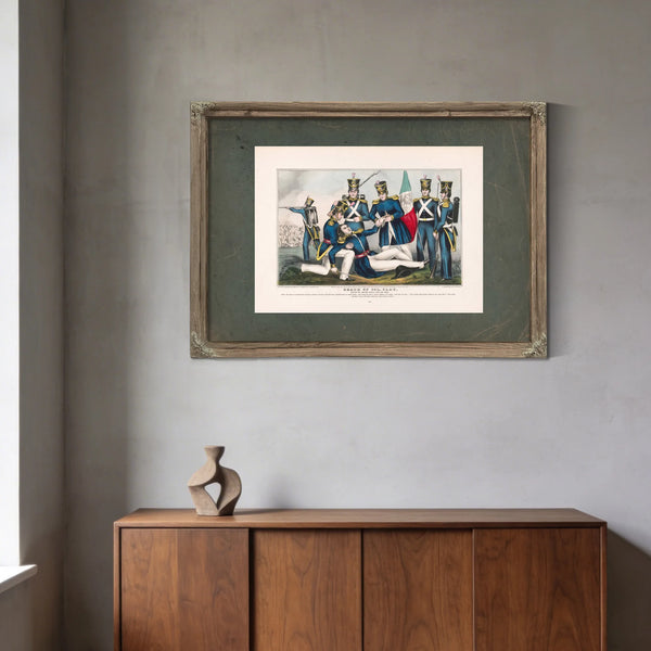 Death of Colonel Clay Battle of Buena Vista Febuary 23rd 1847 1847 — Framed Wall Art Room View | Bella Frye