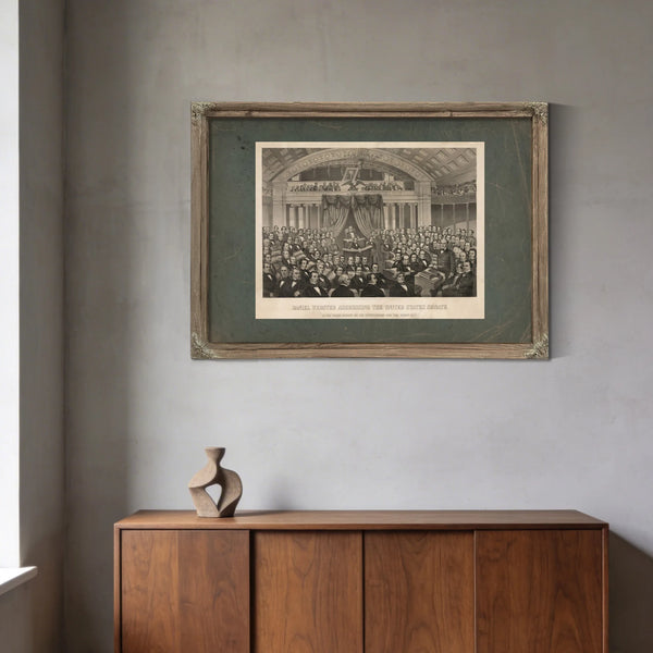 Daniel Webster Addressing the United States Senate in the Great Debate of Th — Framed Wall Art Room View | Bella Frye