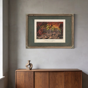 Chicago in Flames Scene at Randolph Street Bridge 1872 1874 — Framed Wall Art Room View | Bella Frye
