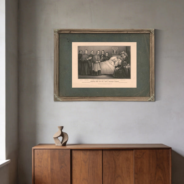 Death Bed of Rt Rev Bishop Timon 19th Century — Framed Wall Art Room View | Bella Frye