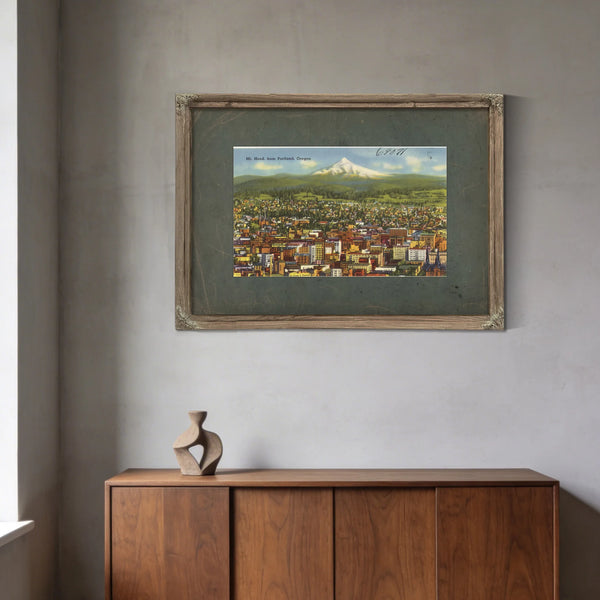 Mt Hood From Portland Oregon — vintage wall art by Bella Frye