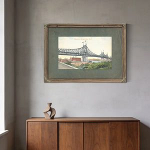 The Iron Crossing at Blackwells Island — Framed Wall Art Room View | Bella Frye