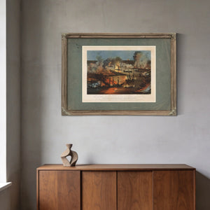 The Splendid Naval Triumph on the Mississippi April 24th 1862 Destruction of — Framed Wall Art Room View | Bella Frye