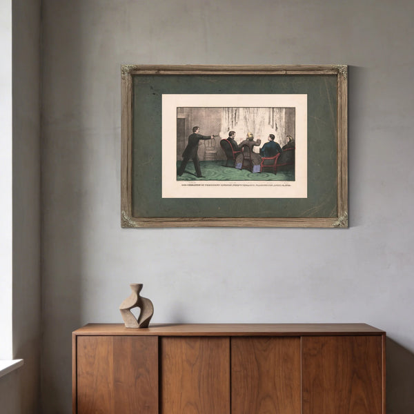 Assassination of President Lincoln Fords Theatre Washington April 14 1865 18 — Framed Wall Art Room View | Bella Frye