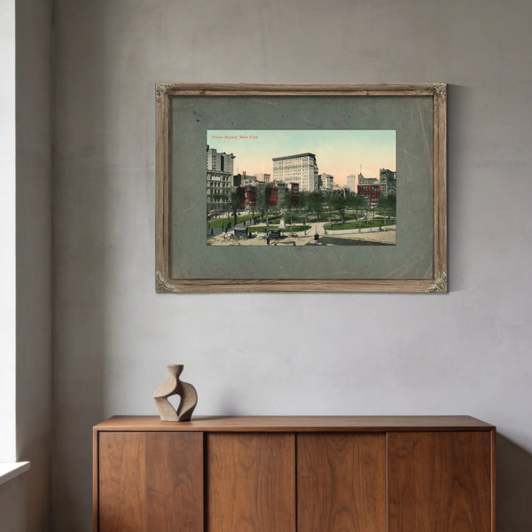 Union Square in Fading Light a Manhattan Memory Suspended in Time — Framed Wall Art Room View | Bella Frye