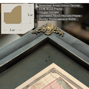 City of Montreal 1863 — Framed Wall Art Room View | Bella Frye