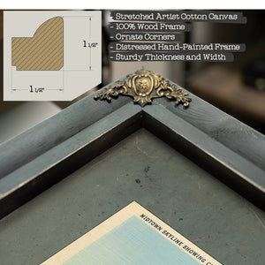 Steel Cathedral Dreams Manhattans Art Deco Ascension — Framed Wall Art Room View | Bella Frye