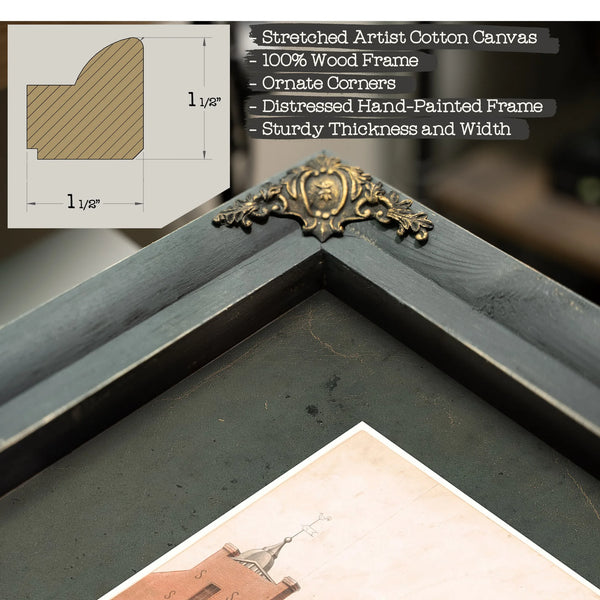 a View of the Federal Hall of the City of New York as Appeared in the Year 17 — Framed Wall Art Room View | Bella Frye