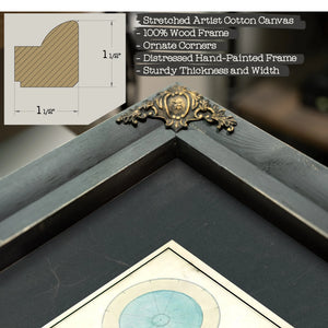 The Keepers Vigil Matinicus Rock Lighthouse Architectural Blueprint — Framed Wall Art Room View | Bella Frye