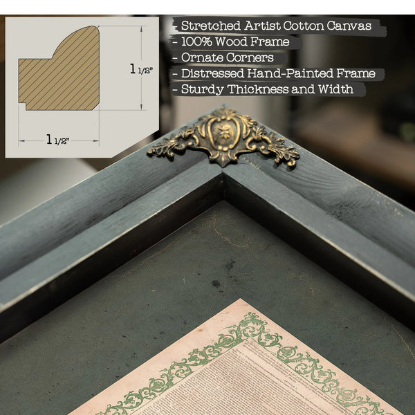 Constitution of the United States and a Plan of the Capitol at Washington 18 — Framed Wall Art Room View | Bella Frye