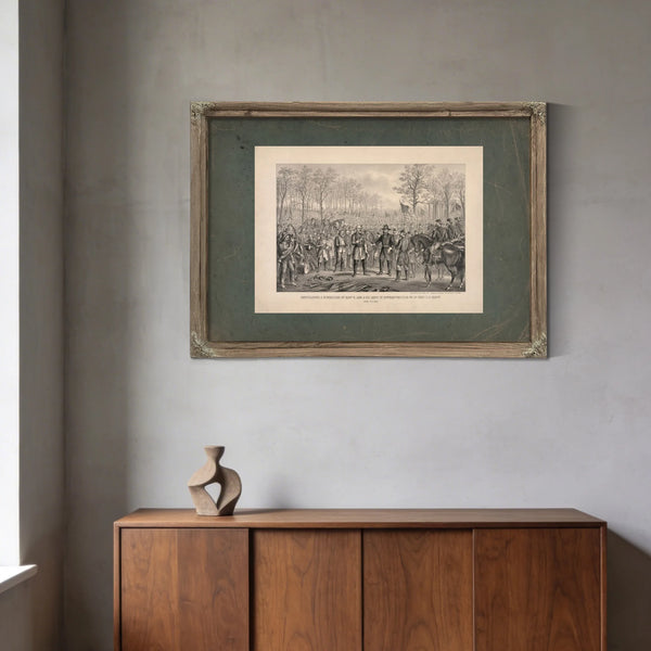 Capitulation Surrender of Robert E Lee His Army at Appomattox Chi Va to Lt — Framed Wall Art Room View | Bella Frye