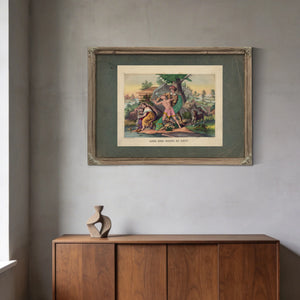 Daniel Boone Protects His Family 1874 — Framed Wall Art Room View | Bella Frye