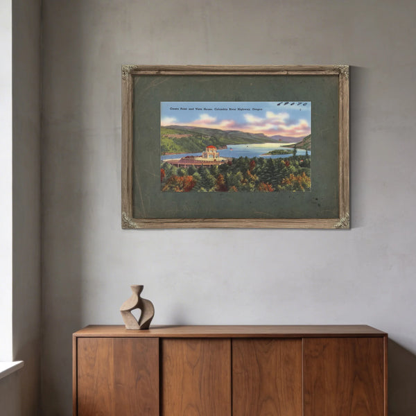 Crown Point And Vista House Columbia River Highway Oregon — vintage wall art by Bella Frye