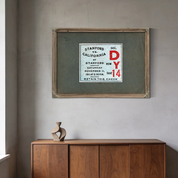 Ticket 1911 Big Game — Framed Wall Art Room View | Bella Frye