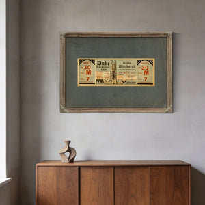 Full Ticket for the November 26 1938 Pittsburgh Versus Duke Football Game — Framed Wall Art Room View | Bella Frye