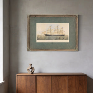 Clipper Ship Arizona 1227 Tons Register — Framed Wall Art Room View | Bella Frye