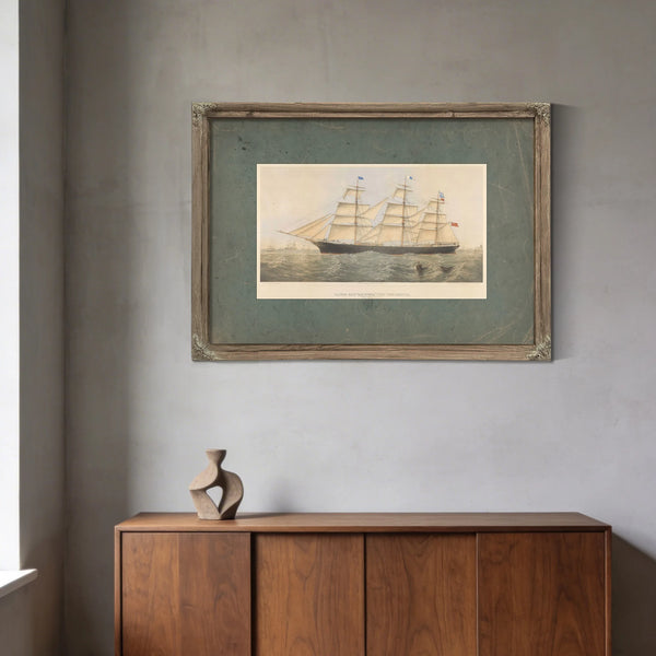 Clipper Ship Arizona 1227 Tons Register — Framed Wall Art Room View | Bella Frye