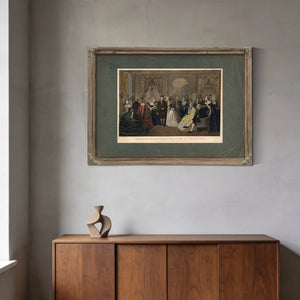 Franklins Reception at the Court of France 1778 Respectfully Dedicated to Th — Framed Wall Art Room View | Bella Frye