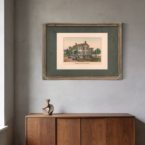Abraham Lincolns Residence 19th Century — Framed Wall Art Room View | Bella Frye