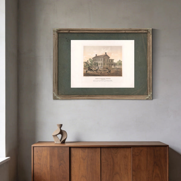 Home of Abraham Lincoln Springfield Ills 186 1865 187 — Framed Wall Art Room View | Bella Frye