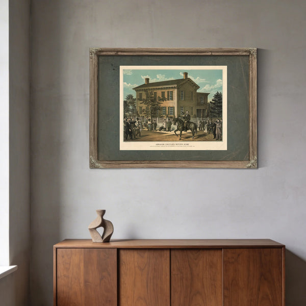 Abraham Lincolns Return Home After His Successful Campaign for the Presidency — Framed Wall Art Room View | Bella Frye