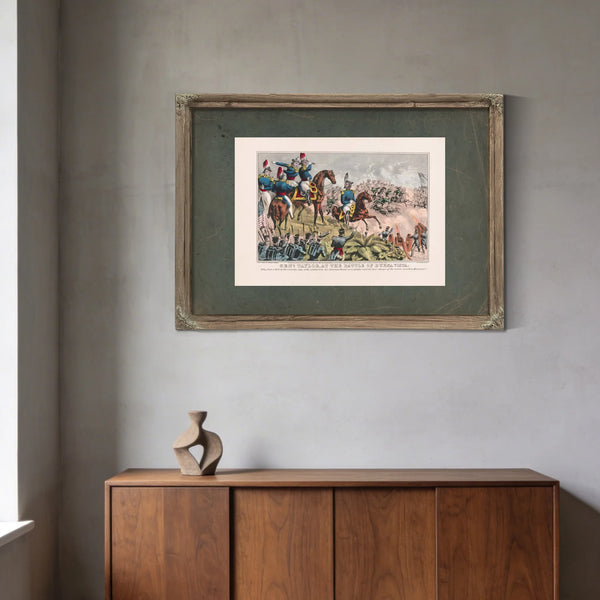 General Taylor at the Battle of Buena Vista 1847 — Framed Wall Art Room View | Bella Frye