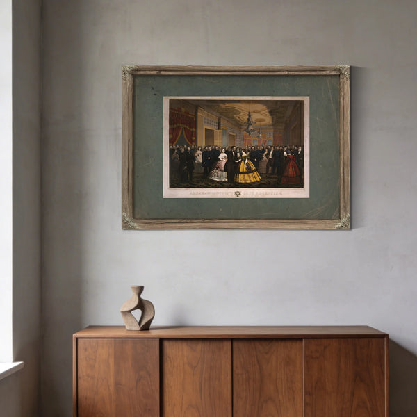 Abraham Lincolns Last Reception 1865 — Framed Wall Art Room View | Bella Frye