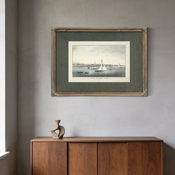 City of New York From Jersey City 1849 — Framed Wall Art Room View | Bella Frye