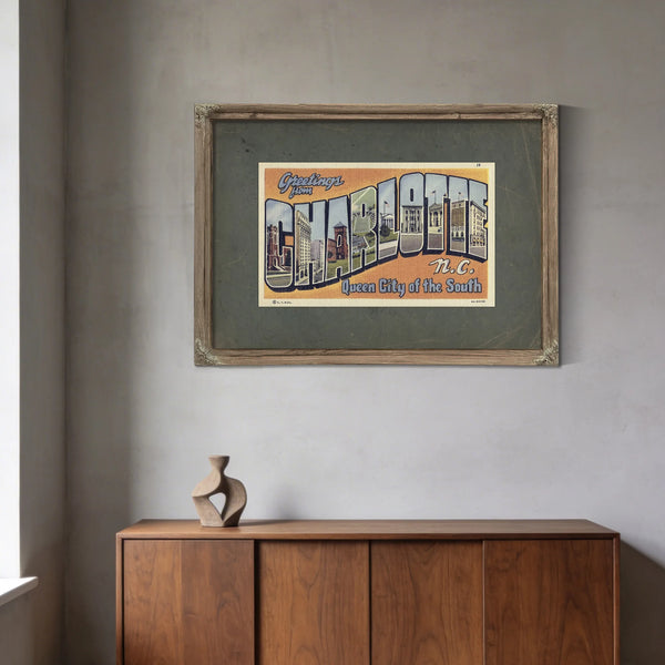 North Carolina Charlotte — Framed Wall Art Room View | Bella Frye