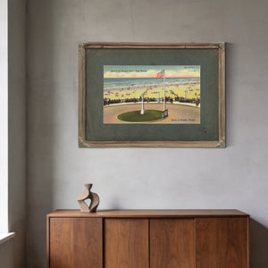 End Of The Oregon Trail Turn Around Beach At Seaside Oregon — vintage wall art by Bella Frye