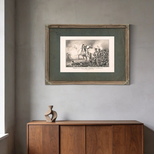 Death of Adjutant General George S Lincoln 1847 — Framed Wall Art Room View | Bella Frye