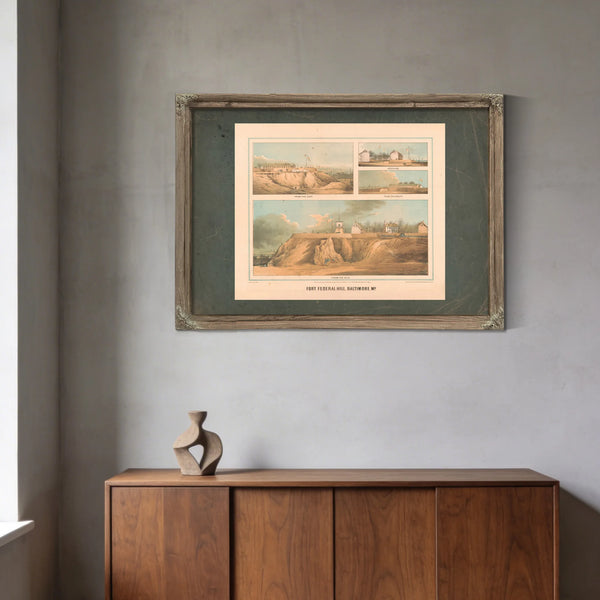 Fort Federal Hill Baltimore Md 1862 — Framed Wall Art Room View | Bella Frye