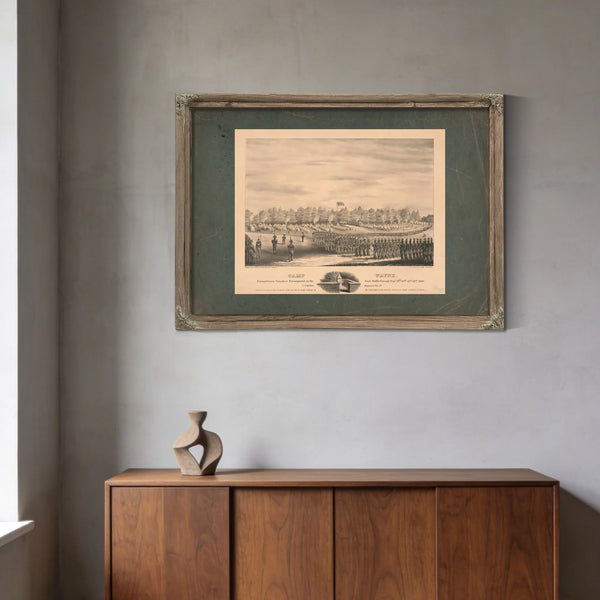 Camp Wayne Pennsylvania Volunteer Encampment on the Paoli Battle Ground Sept — Framed Wall Art Room View | Bella Frye