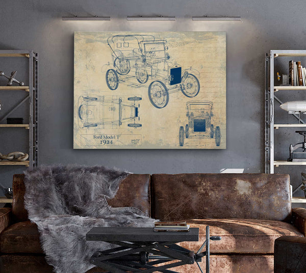 1924 Ford Model T Wall Art from Bella Frye.