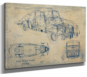 1940 Ford Tudor Sedan Wall Art from Bella Frye.