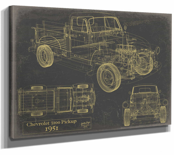 1951 Chevrolet 3100 Pickup Wall Art from Bella Frye.