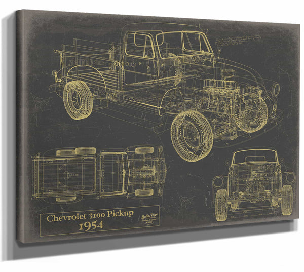 1954 Chevrolet 3100 Pickup Wall Art from Bella Frye.