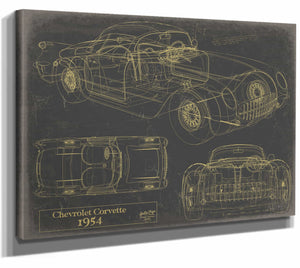 1954 Chevrolet Corvette Wall Art from Bella Frye.