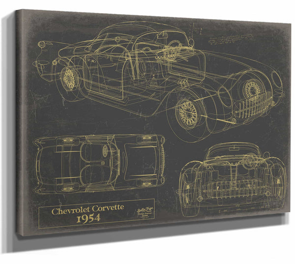 1954 Chevrolet Corvette Wall Art from Bella Frye.