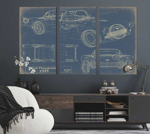 1955 Ford Thunderbird Wall Art from Bella Frye.