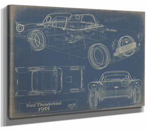 1955 Ford Thunderbird Wall Art from Bella Frye.