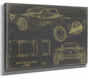 1955 Ford Thunderbird Wall Art from Bella Frye.