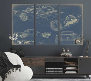 1956 Ford Thunderbird Wall Art from Bella Frye.